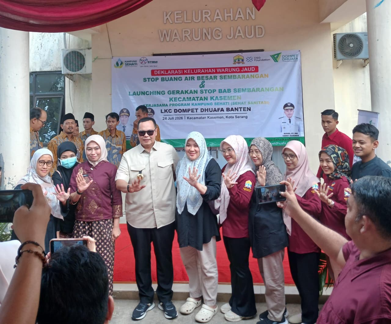 Deklarasi Open Defecation Free (ODF) Kelurahan Warung Jaud Stop Buang Air Besar Sembarangan dan Launching Gerakan Stop BAB Sembarangan Kecamatan Kasemen